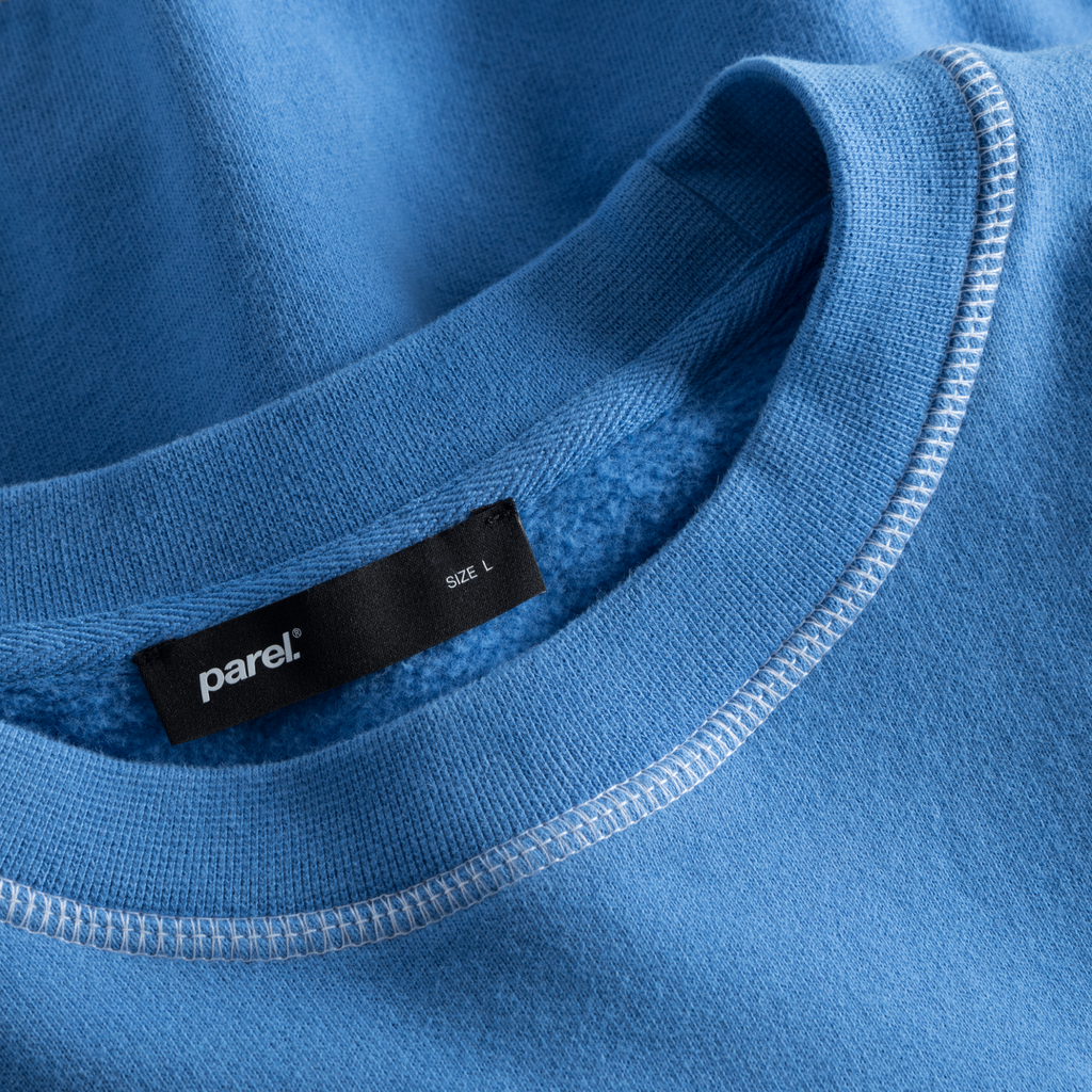 Contrast Crewneck - Azure Blue