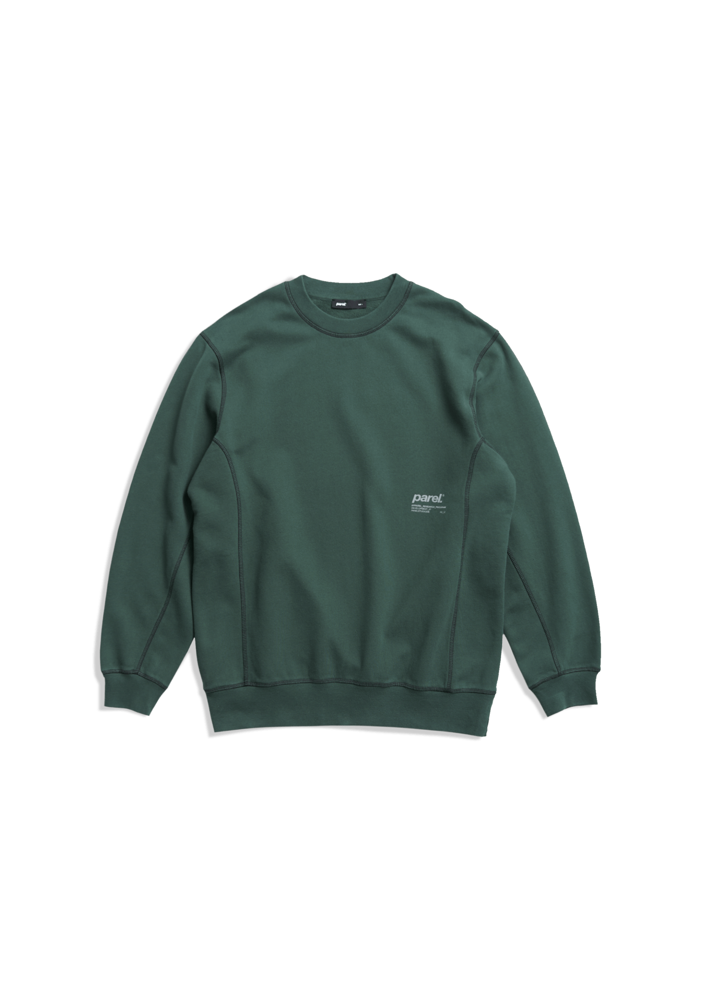 Contrast Crewneck - Moss Green