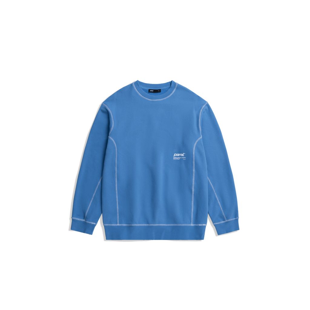 Contrast Crewneck - Azure Blue