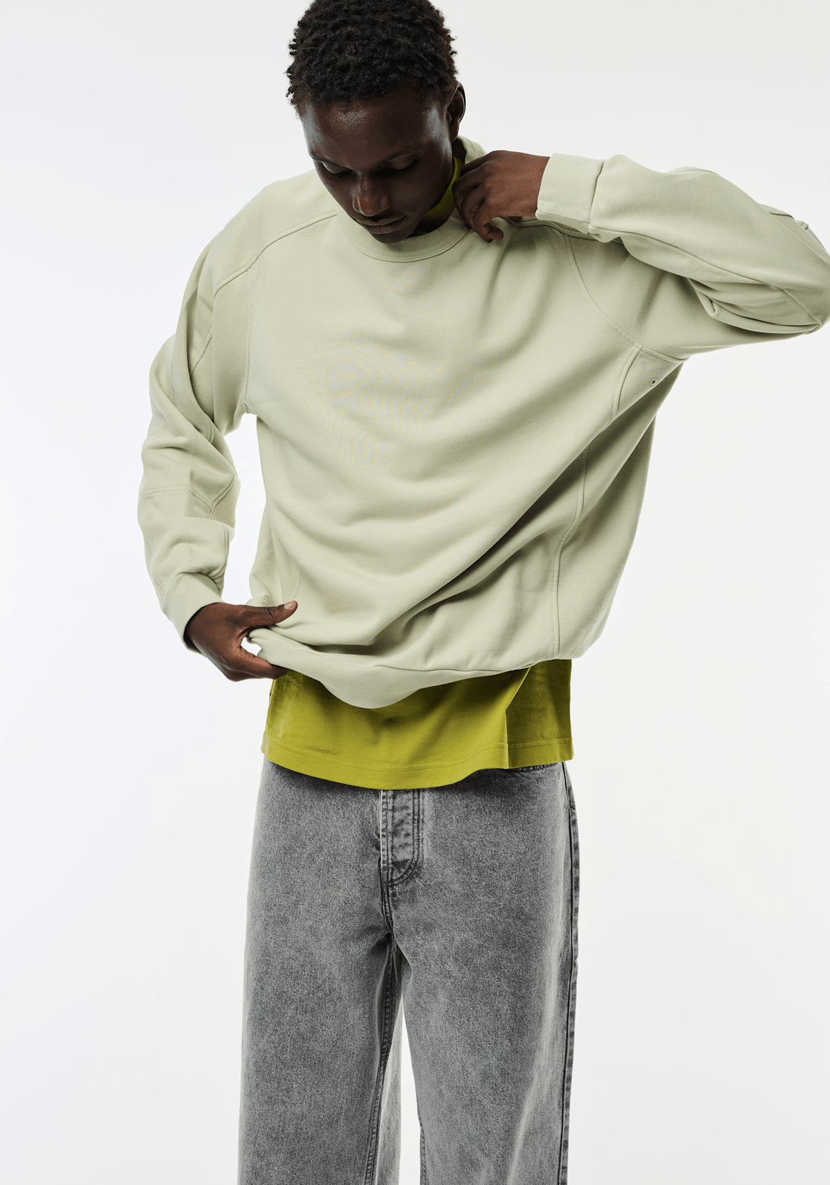 Kutsu Crewneck - Dusty Lime
