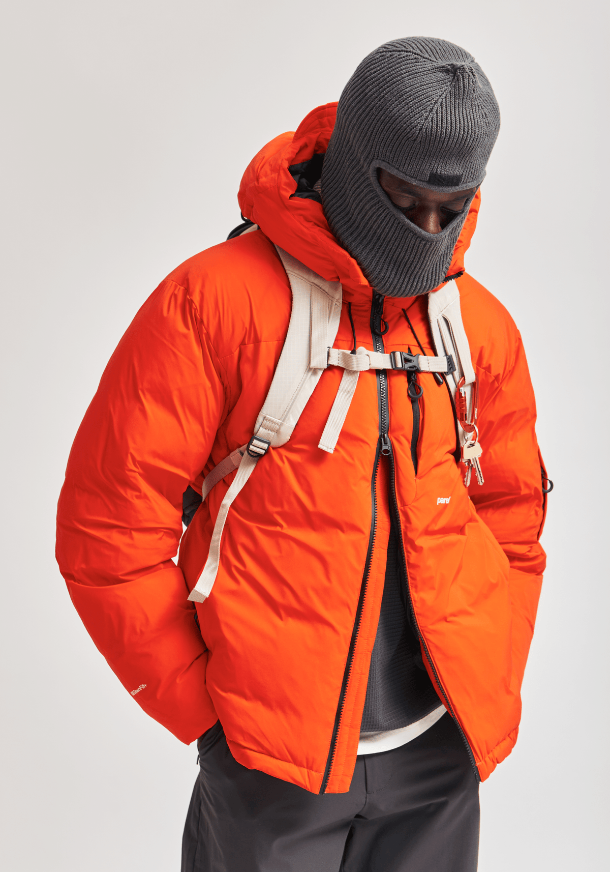 alta down jacket orange parelstudios