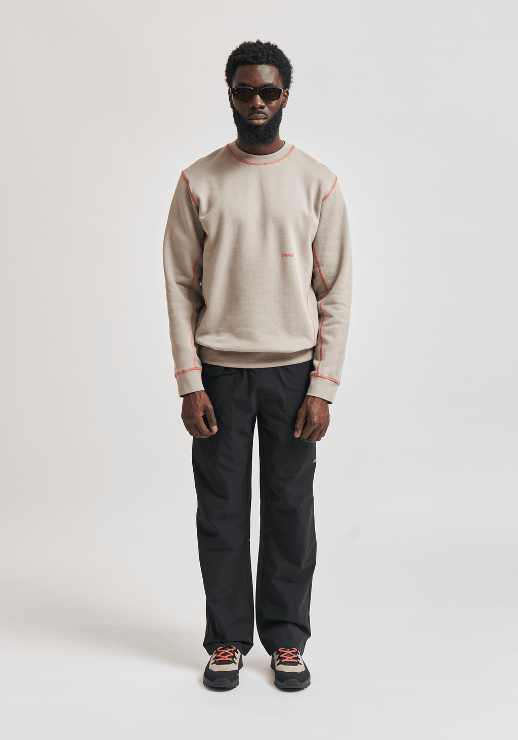 Contrast Crewneck - Sand