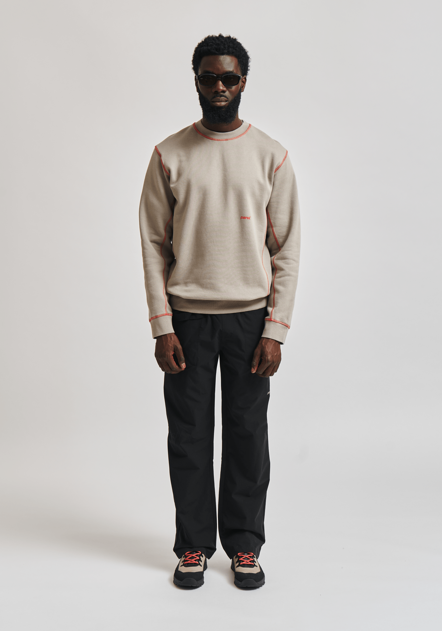 Contrast Crewneck - Sand