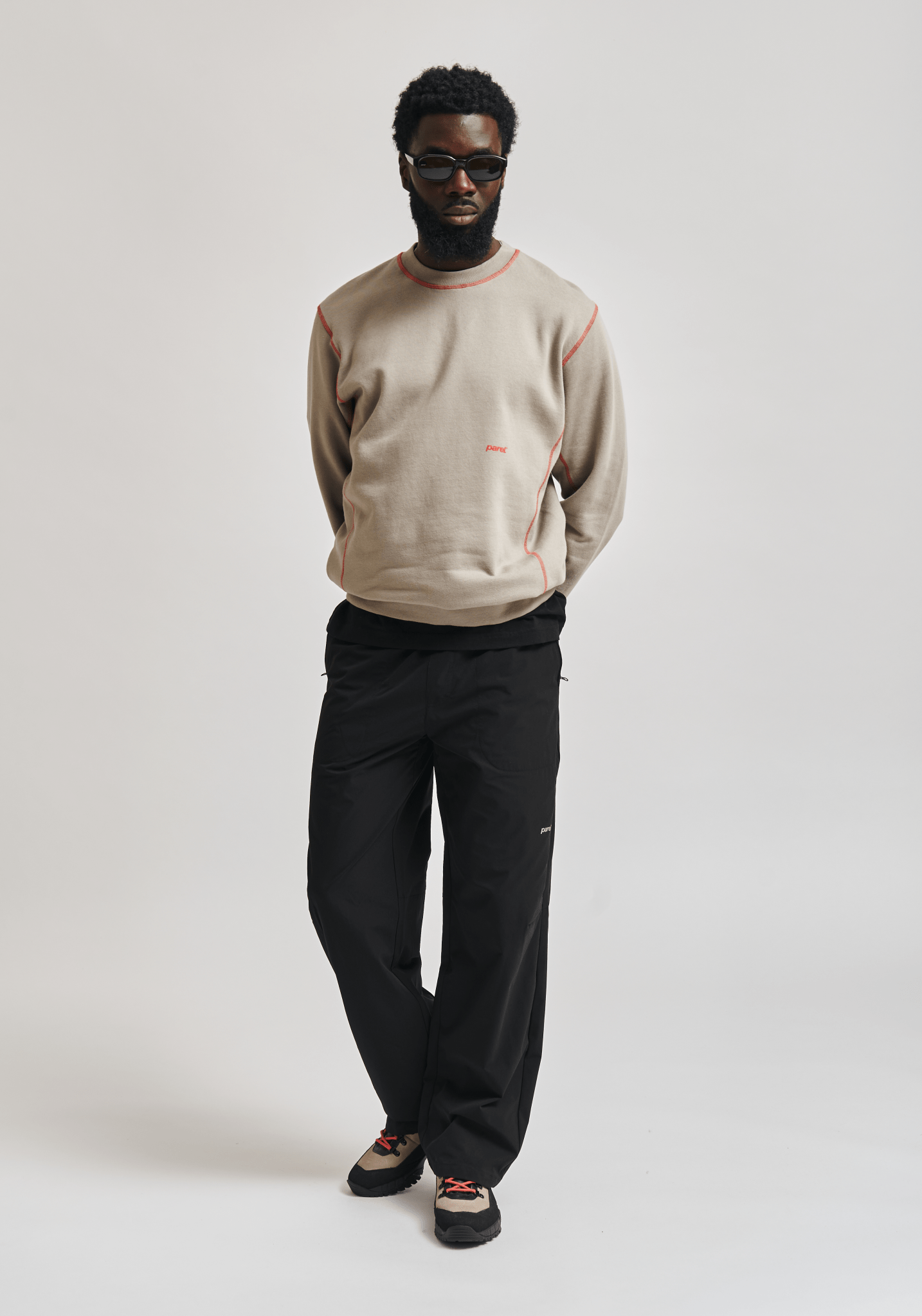 Contrast Crewneck - Sand