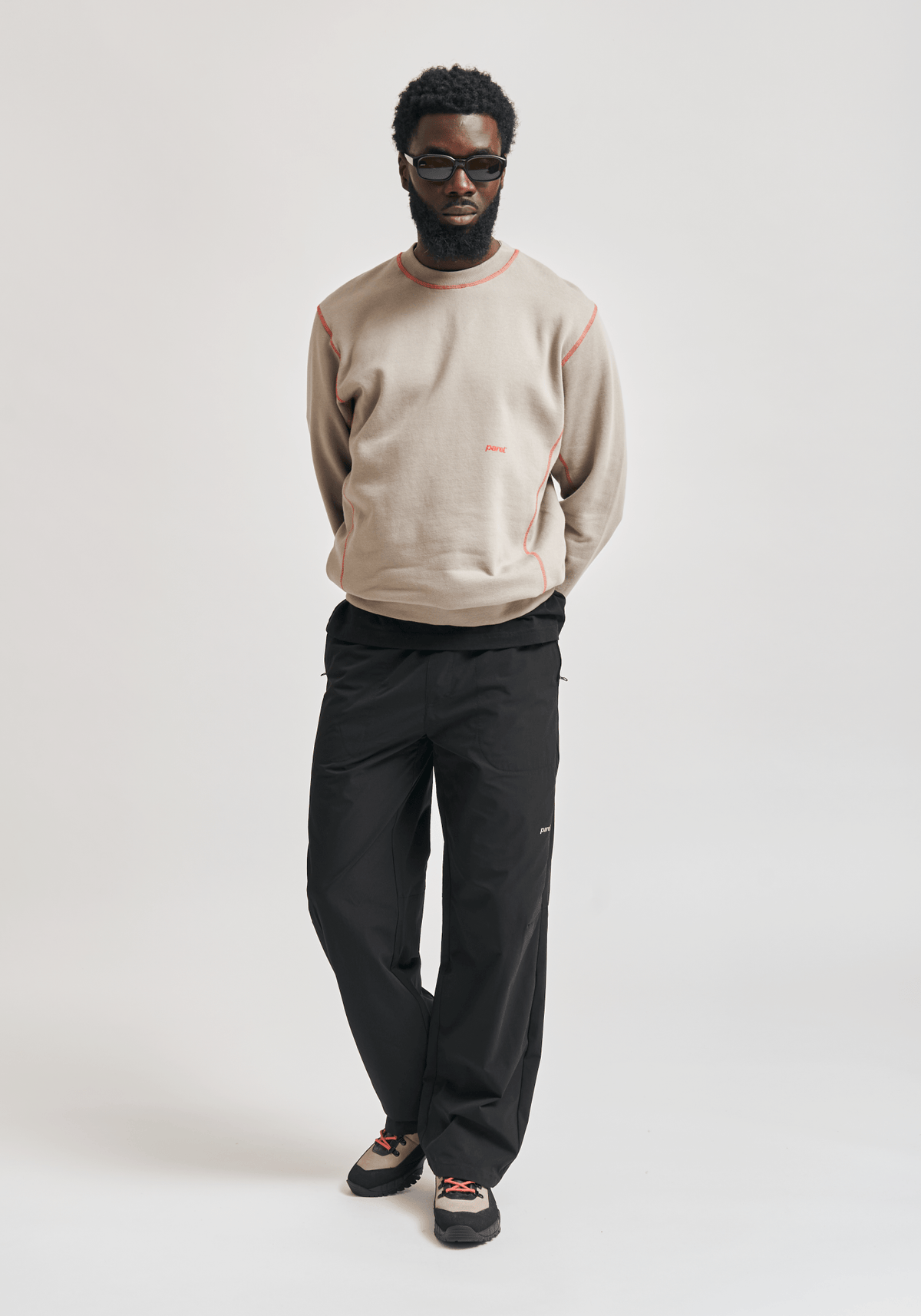 Contrast Crewneck - Sand