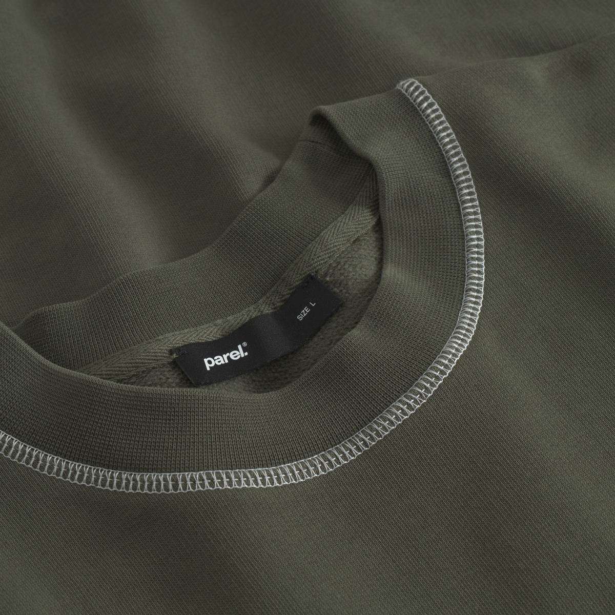 Contrast Crewneck - Army Green